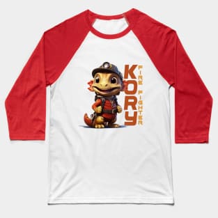Inferno Guardian Firefighter Dragon T-Shirt "Kory" Baseball T-Shirt